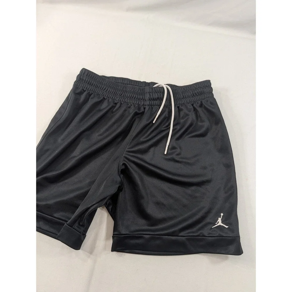 Air Jordan Dazzle Shorts Men's Medium Black Silky Shiny Basketball 6.5